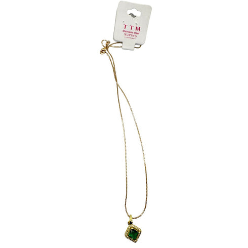 Garnet Glamour Green Stone Jewelry Set - D82 - 2